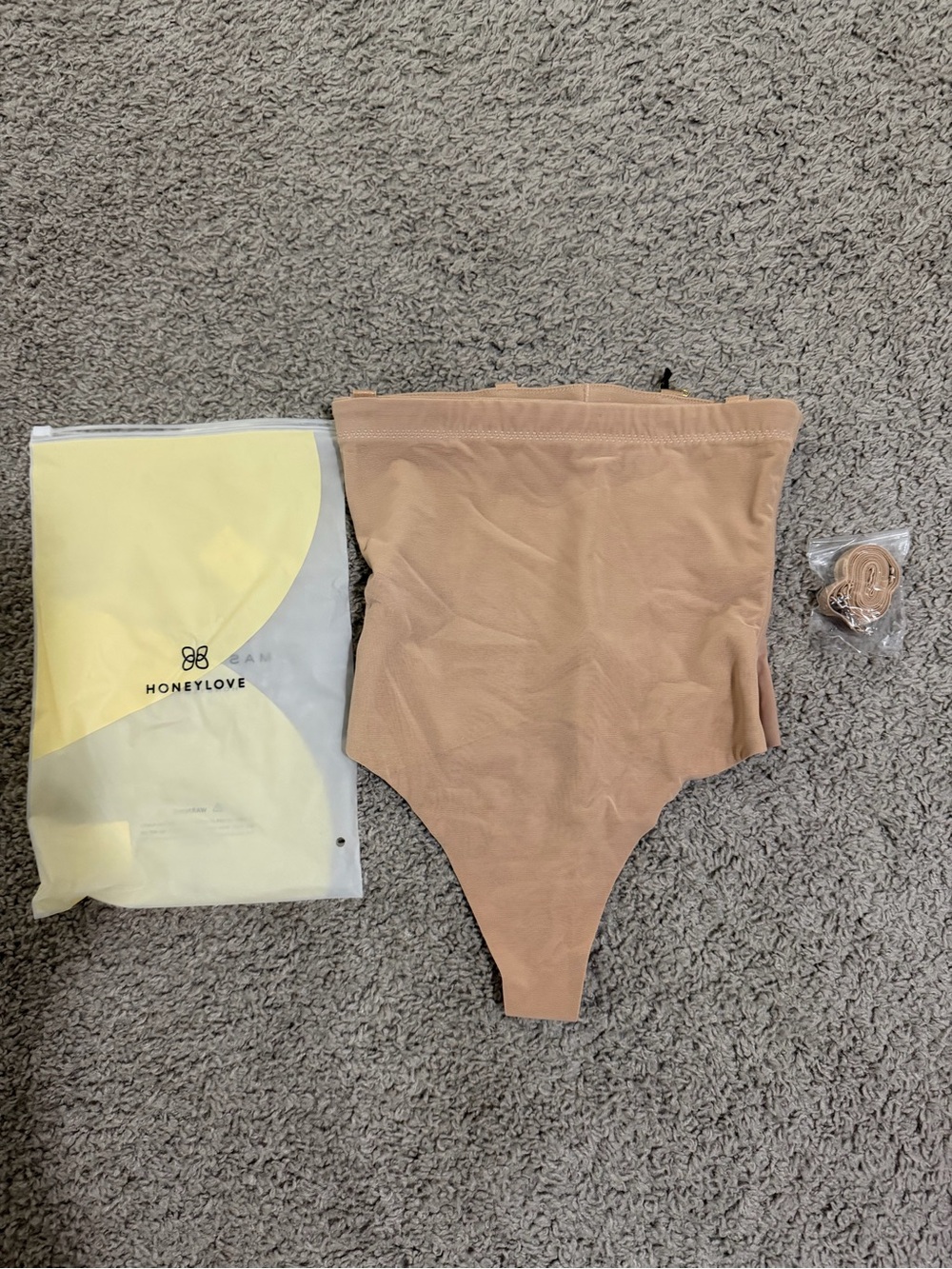 NWT Honeylove Nude SuperPower Thong Size M